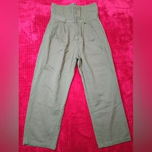 YOINS Green Chinos Relaxed Fit Pull-On(Excellent Condition)